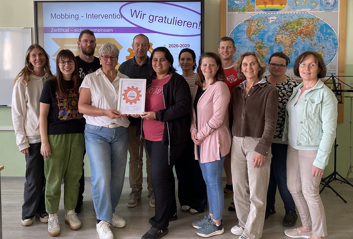 „Schulen-lösen-Mobbing – sicher gemeinsam“ – Zertifikat erreicht!